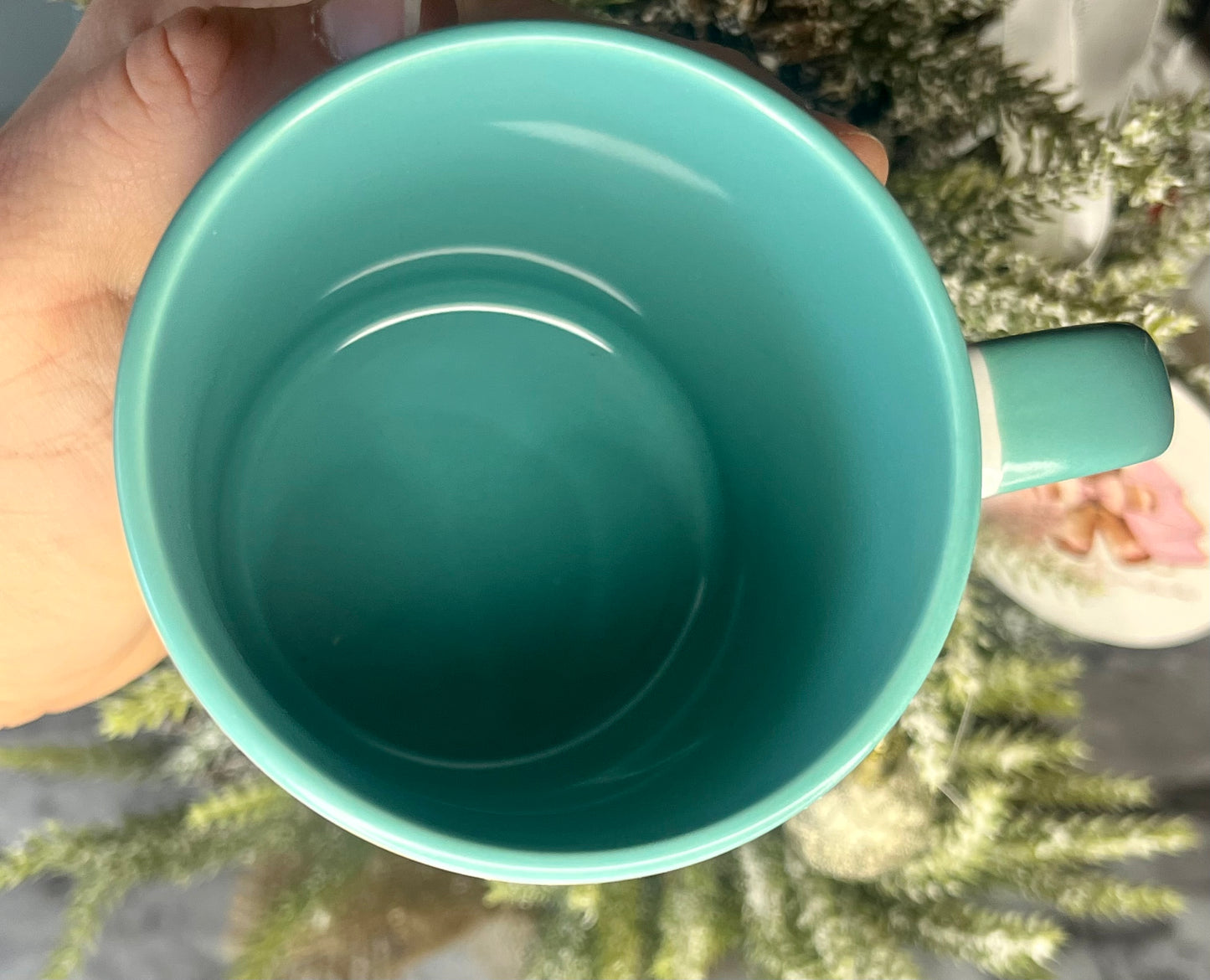 Blue Express Train Christmas Mug