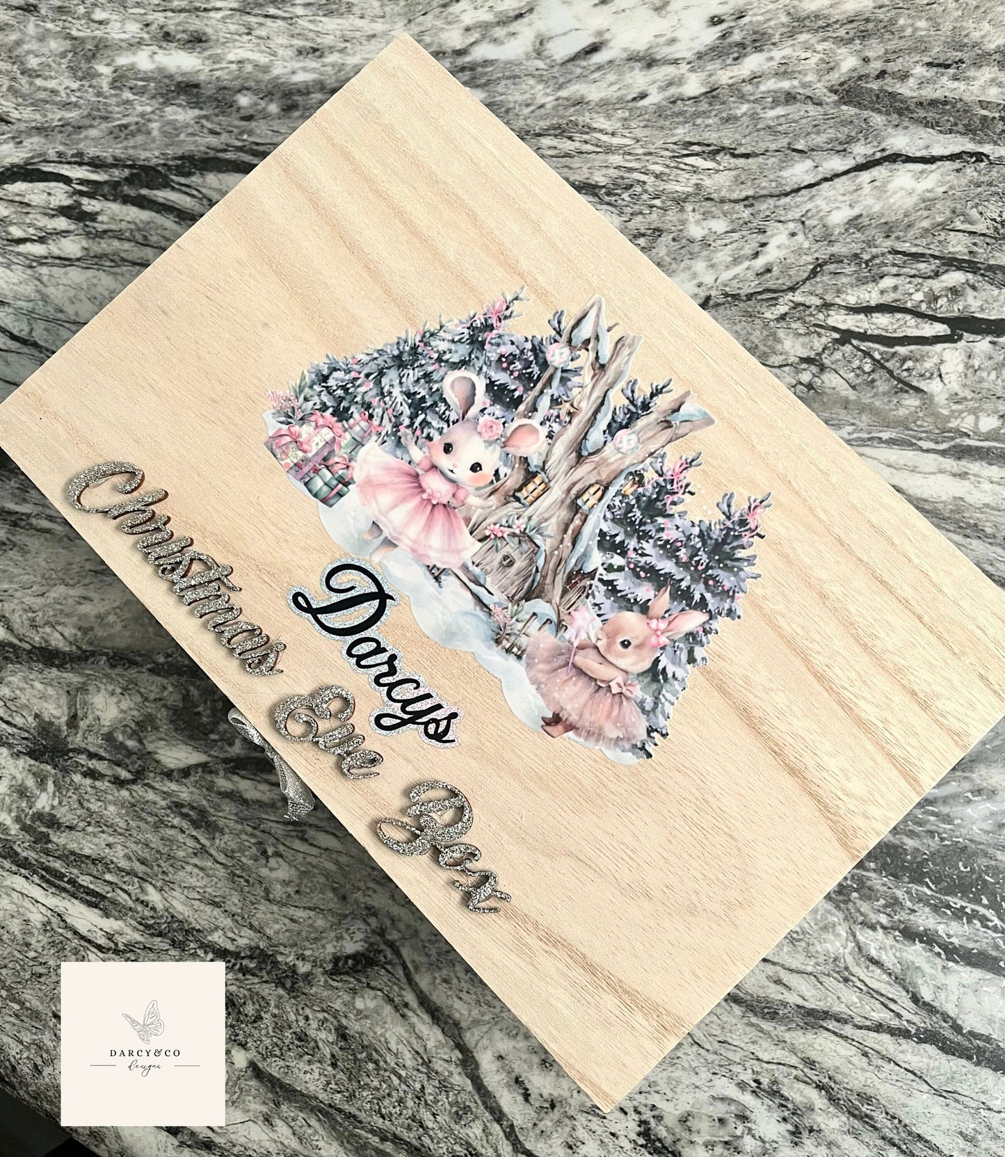 Personalised Christmas Eve Box • Wooden memory box •